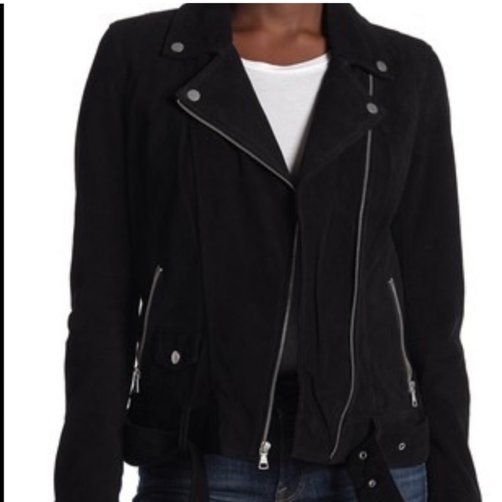 UGG Women's New Black Suede Moto Jacket Size S
